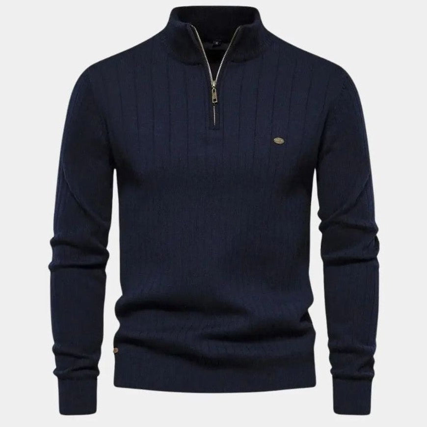 Mikkel™ | Sudadera de Algodón con Cremallera hasta la Mitad