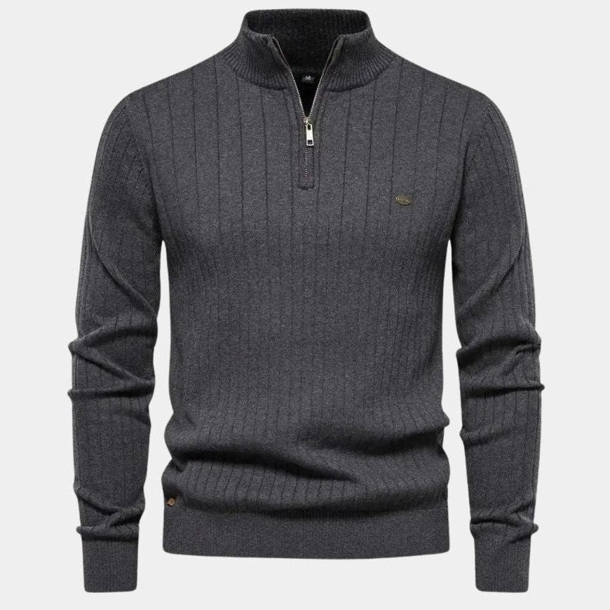 Mikkel™ | Sudadera de Algodón con Cremallera hasta la Mitad