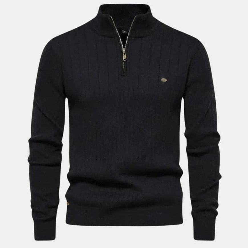 Mikkel™ | Sudadera de Algodón con Cremallera hasta la Mitad