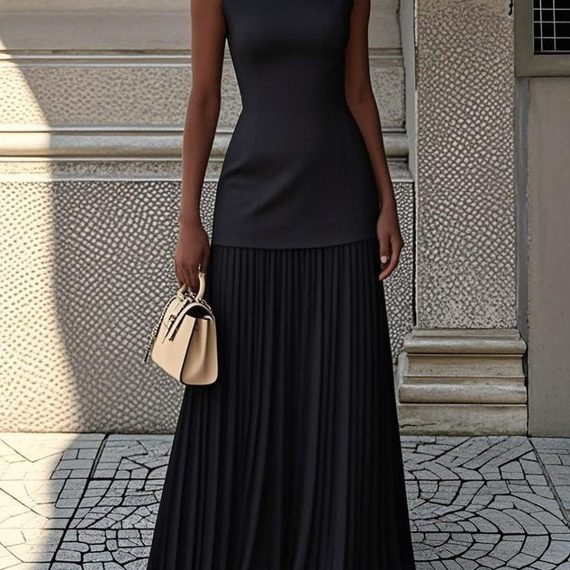 Celeste - Plissierte Maxikleid