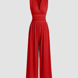 CHARITY | Šik kombinezon bez rukava sa širokim nogavicama