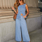 Felicia | Elegantes Denim-Set