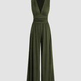 CHARITY | Šik kombinezon bez rukava sa širokim nogavicama