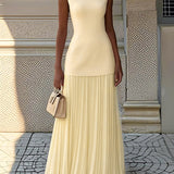 Celeste - Plissierte Maxi-Kleid