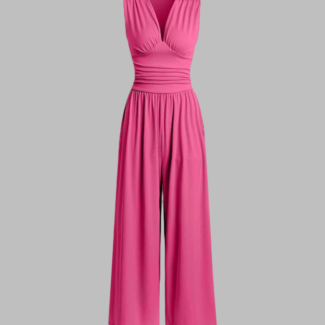 CHARITY | Šik kombinezon bez rukava sa širokim nogavicama