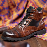 Afonso - Stiefel aus Krokodilleder