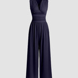 CHARITY | Šik kombinezon bez rukava sa širokim nogavicama