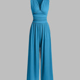 CHARITY | Šik kombinezon bez rukava sa širokim nogavicama