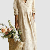 LENA | MIDI-KLEID MIT BLUMENMUSTER
