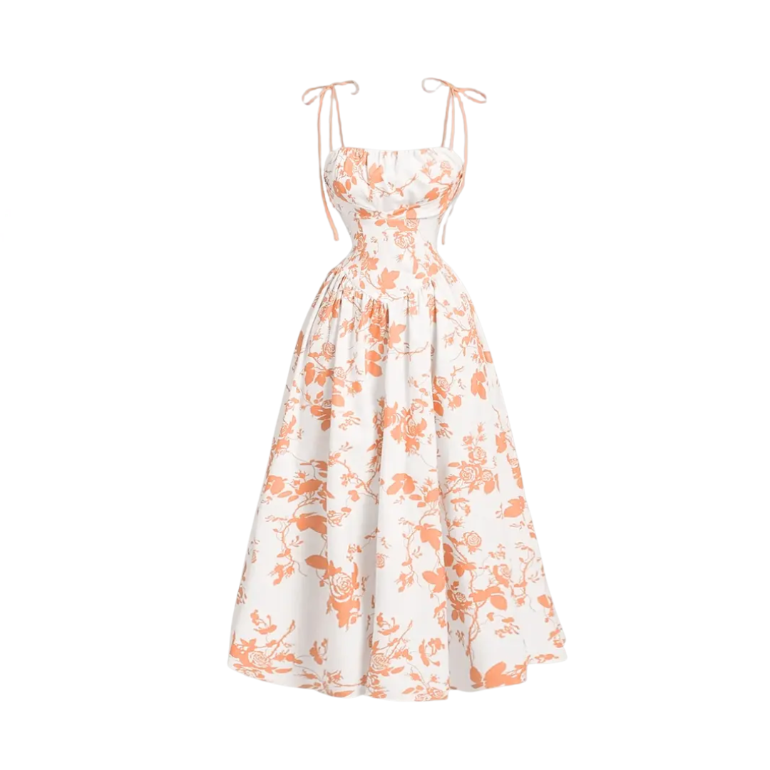 ROSALIE – Vestido cami floral francés con lazo en los hombros