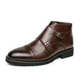Parker™ | Botas de Doble Monk Strap de Cuero Sintético
