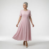 Victorine — Lange Zeremonienkleid mit eleganten Blumenapplikationen