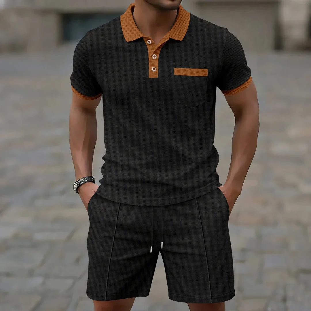 Polo-Set - Waffle-Stoff