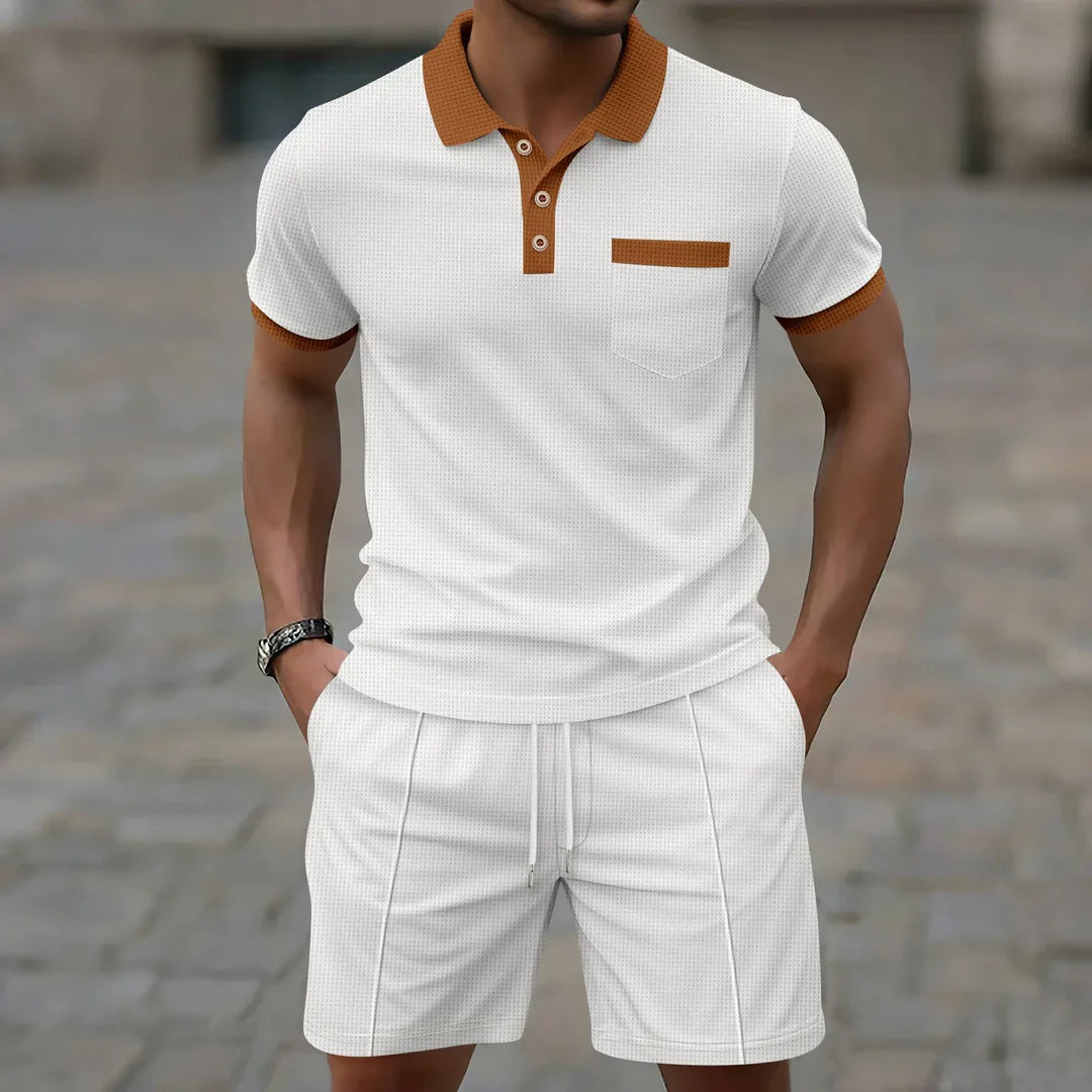 Polo-Set - Waffle-Stoff