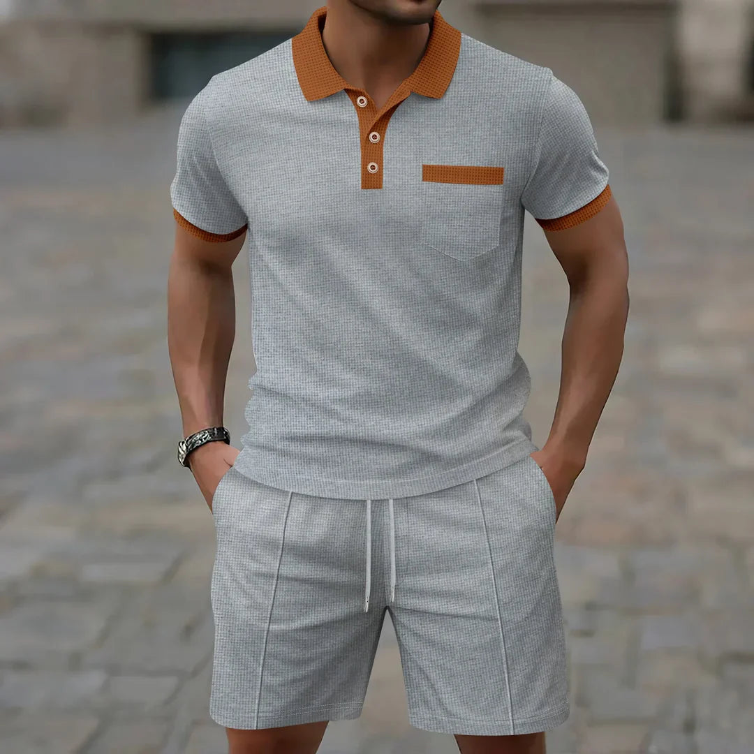 Polo-Set - Waffle-Stoff