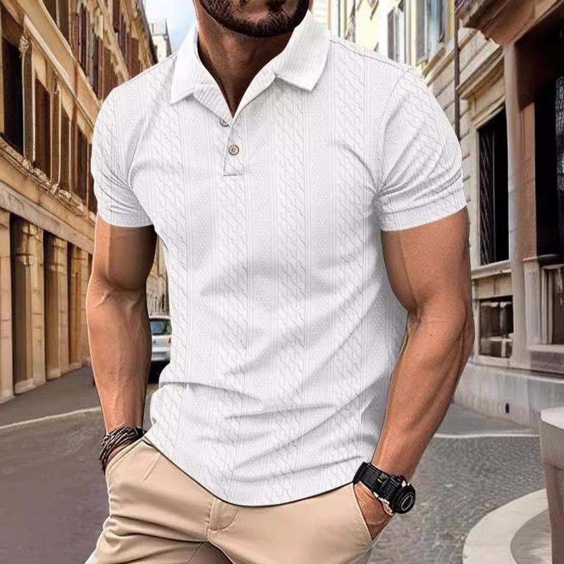 Polohemd - Entspanntes Jacquard-Muster