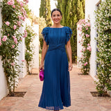 Valentina - Vestido maxi con detalles plisados para ocasiones especiales