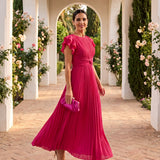 Valentina - Vestido maxi con detalles plisados para ocasiones especiales
