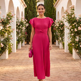Valentina - Vestido maxi con detalles plisados para ocasiones especiales