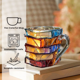 Taza 3D hecha a mano para amantes de los libros