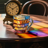 Taza 3D hecha a mano para amantes de los libros