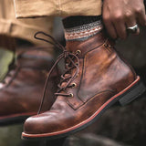 Caio - Retro-Stiefel mit runder Spitze