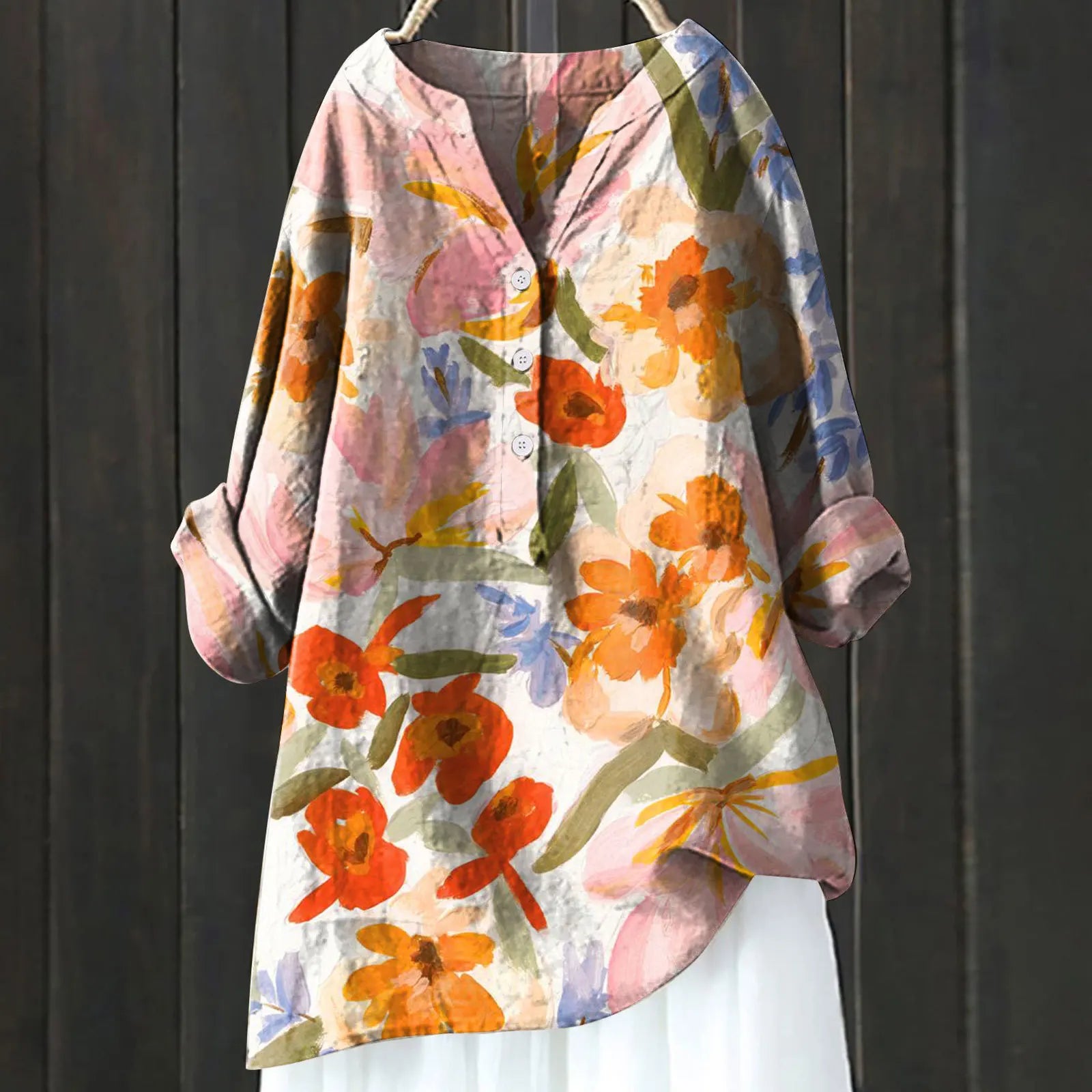 NATALIE - Blusa con estampado floral y un delicado encanto femenino