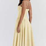 Sigrid | Trägerloses Midi-Kleid