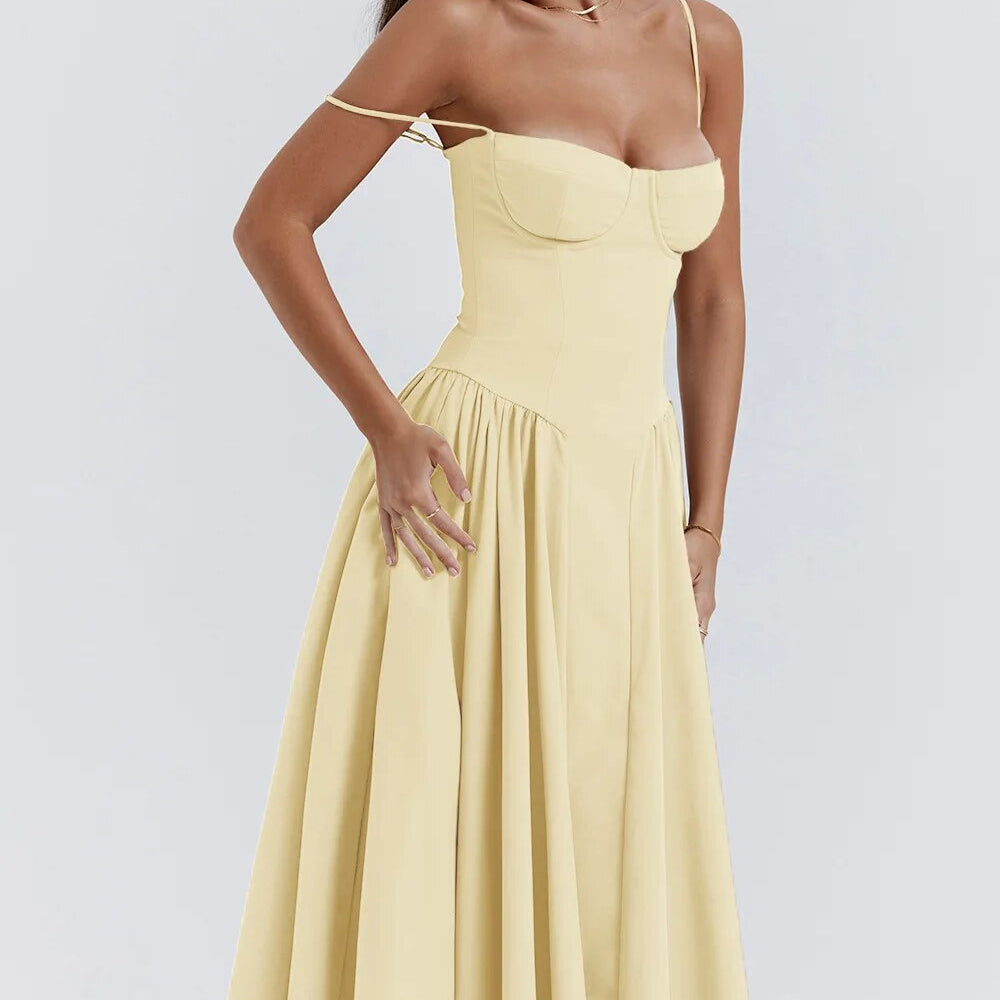 Sigrid | Trägerloses Midi-Kleid