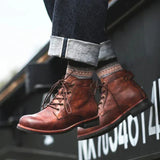 Caio - Retro-Stiefel mit runder Spitze