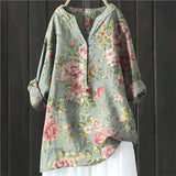 NATALIE - Blusa con estampado floral y un delicado encanto femenino
