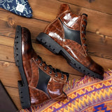 Afonso - Stiefel aus Krokodilleder