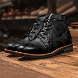 Caio - Retro-Stiefel mit runder Spitze