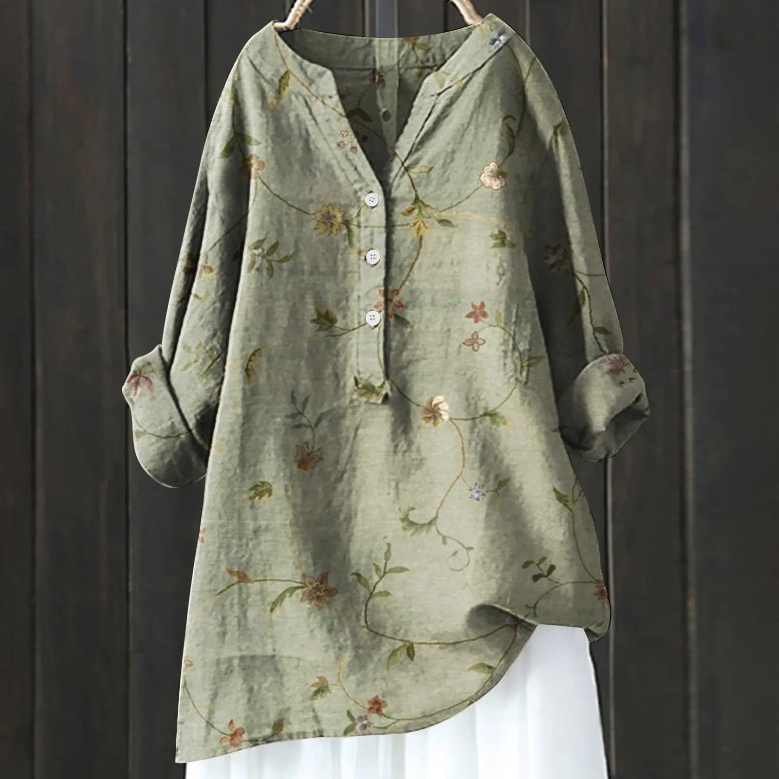 NATALIE - Blusa con estampado floral y un delicado encanto femenino
