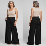 Évelyne | Pantalón de pierna ancha de talle alto
