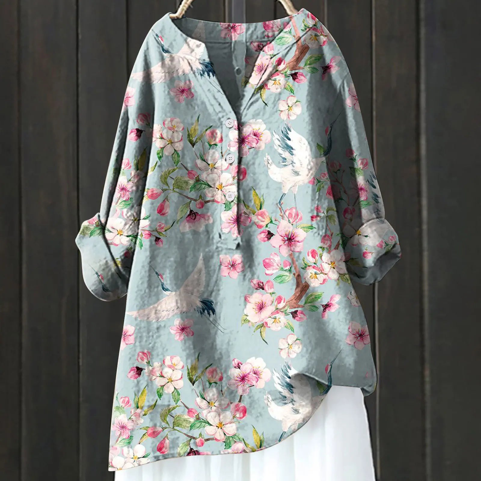 NATALIE - Blusa con estampado floral y un delicado encanto femenino