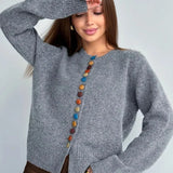Nicole - Strickjacke mit Knopfdetails