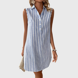 Annemiek | Camisa Vestido Elegante con Rayas