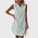 Annemiek | Camisa Vestido Elegante con Rayas