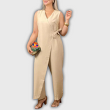 Inès - Eleganter Jumpsuit mit V-Ausschnitt