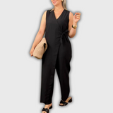 Inès - Eleganter Jumpsuit mit V-Ausschnitt