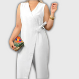 Inès - Eleganter Jumpsuit mit V-Ausschnitt