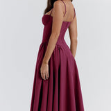 Sigrid | Trägerloses Midi-Kleid