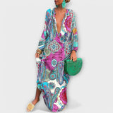 Alice - Vestido Maxi Bohemio de Manga Larga
