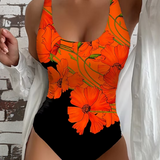 Lucy - Eleganter Ganzkörper-Badeanzug mit floralem Muster