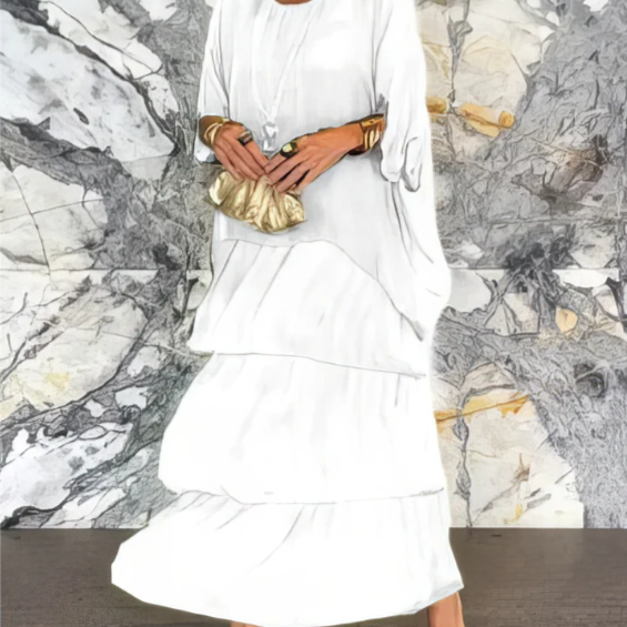 Lucille - Elegante vestido maxi vaporoso