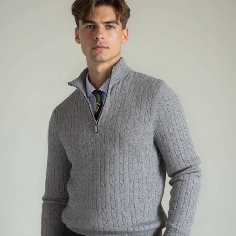 Tobias™ | Suéter con Cremallera y Patrón