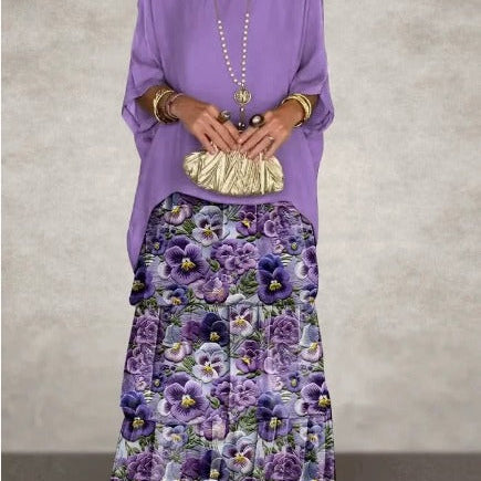 Lucille - Elegante vestido maxi vaporoso