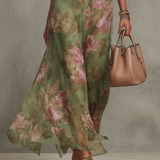 Aria - Elegante vestido floral verde