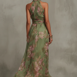 Aria - Elegante vestido floral verde